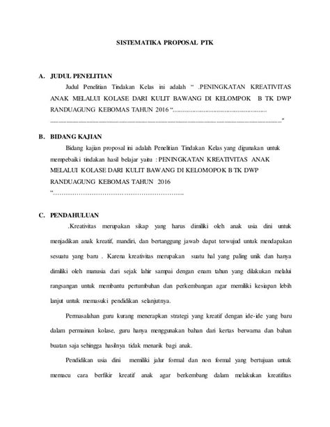 Contoh Sistematika Proposal