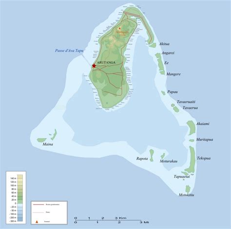 Aitutaki map - Ontheworldmap.com