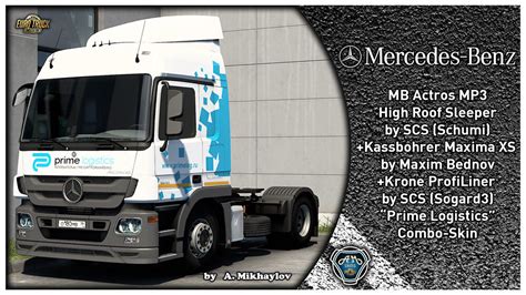 MB Actros MP3 Prime Logistics Combo Skin ETS2 Mods