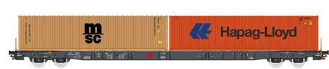 Igra 96010078 Containertragwagen Sggnss Ermewa Ep VI MSC Hapag Lloyd