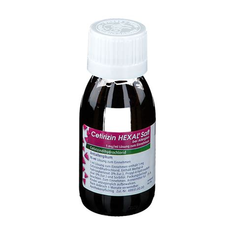 Cetirizin Hexal Saft Bei Allergien Mg Ml Ml Shop Apotheke