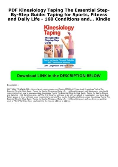 Pdf Kinesiology Taping The Essential Step By Step Guide Taping For