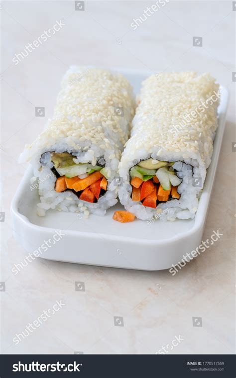 Healthy Veggie Vegan Dragon Roll Sushi Stock Photo 1770517559 ...