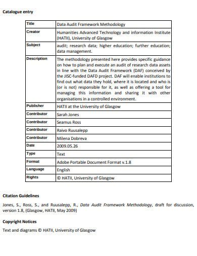 10 Data Audit Templates In Pdf Doc