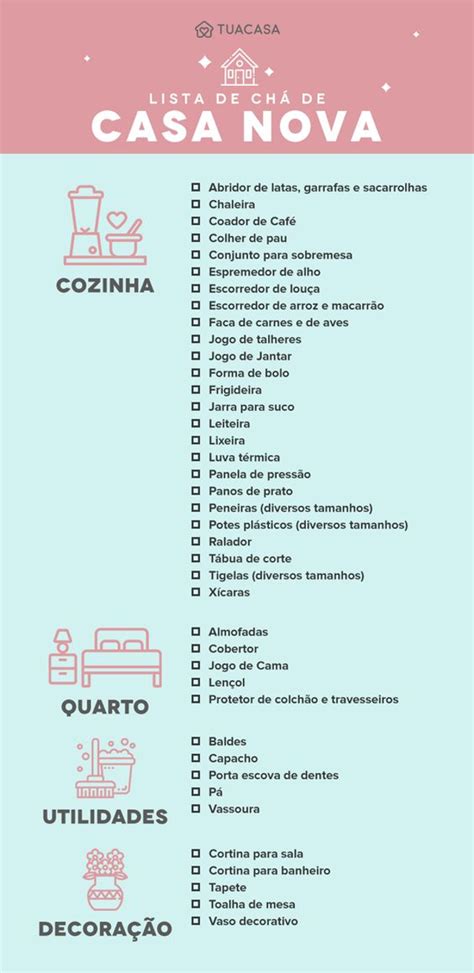 Itens Para Cha De Casa Nova - Lista de Chá de Casa Nova Pronta para Imprimir: 31 Modelos Grátis ...