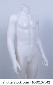 Plastic Male Mannequins Showcases Male Show Stock Photo