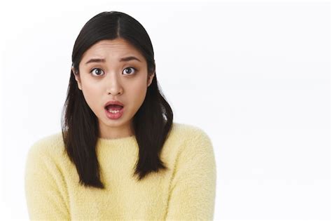 Free Photo Shocked And Concerned Young Asian Girl Open Mouth Asking