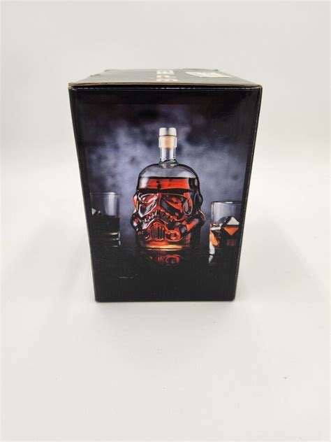 Glass Disney Star Wars Stormtrooper Helmet Whiskey Decanter Bottle And