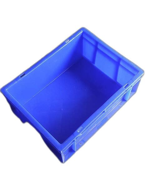 Rectangular Blue Kg Plain Industrial Plastic Crate Outer Dimension