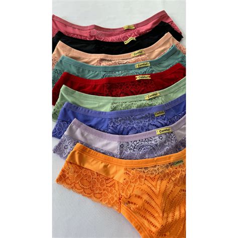 Kit Calcinhas Renda Femininas Sexy Lingerie Íntima Feminina Forro Algodão Fio Duplo Shopee