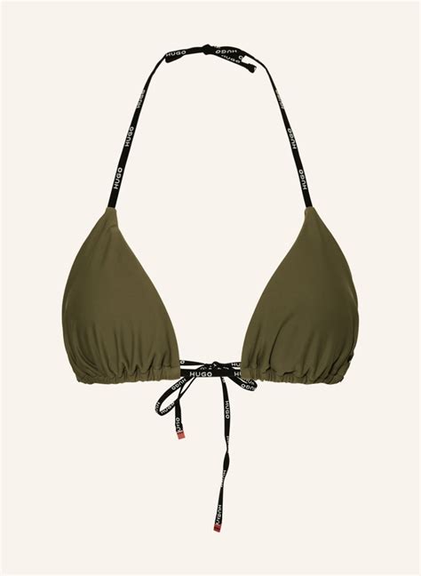 HUGO Triangel Bikini Top PURE In Khaki Breuninger