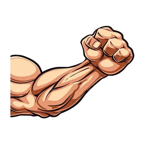 Cartoon Muscle Arm