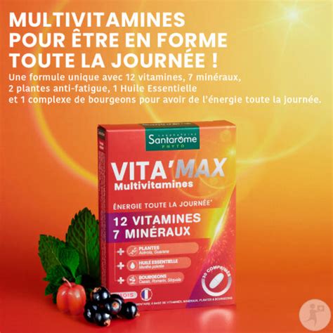 Santarome Vita Max Adulte Multivitamines Énergie Toute La Journée 30