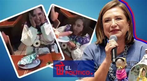 Cuestionan a Xóchitl Gálvez por comer platillo fálico VIDEO