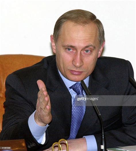 Acting Russian President and Prime Minister Vladimir Putin gestures ...