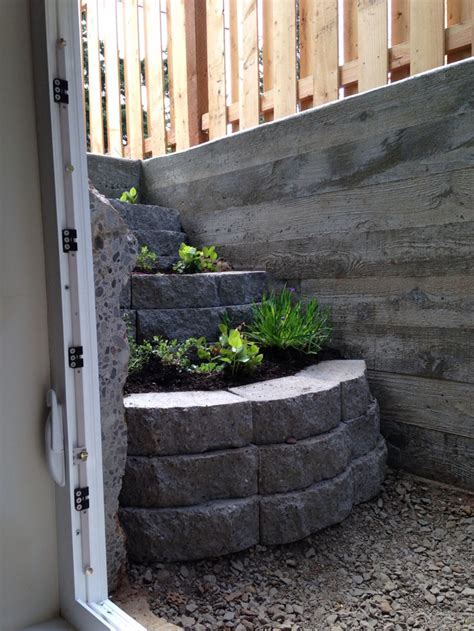 Basement Egress Window Garden Terrace Board Formed Concrete For