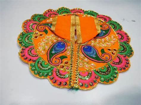 Laddu Gopal Silk Stone Embroidery Dress For Temple Size 6 At Rs 290