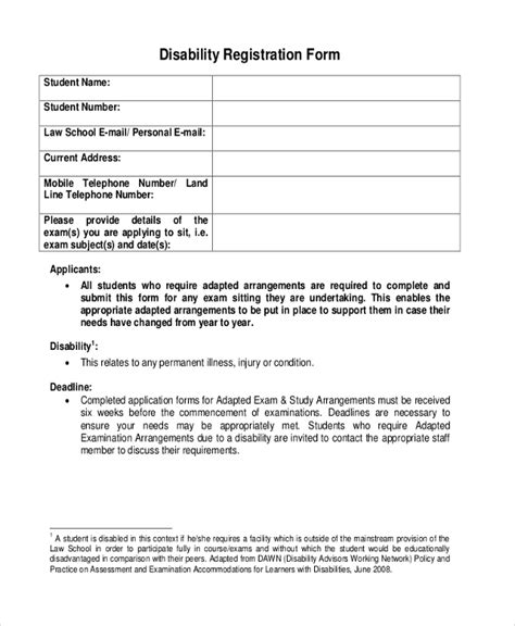 Free 11 Sample Disability Forms In Pdf Ms Word