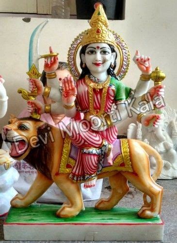 Eco Friendly Multi Color Marble Maa Durga Statue At Best Price In