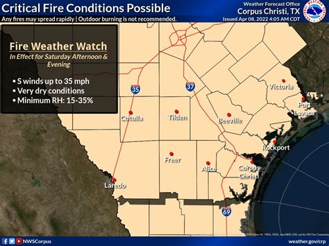 Nws Corpus Christi On Twitter There Is Potential For Critical Fire