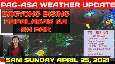 Pag Asa Weather Update Bagyong Bising Surigae Latest Update As Of 5