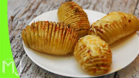 Patatas Hasselback Papas Al Horno Rellenas De Bacon Y Queso Youtube