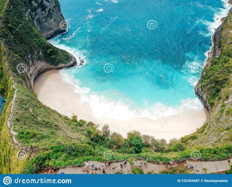 Von Der Luft Aus Hat Man Einen Blick Auf Das Blaue Meer In Der Bucht