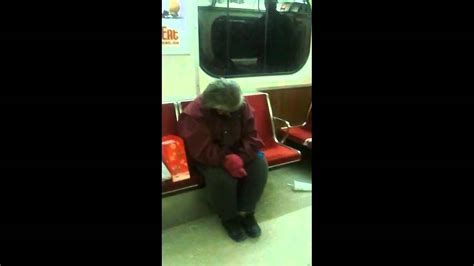 Crazy Homeless Lady On Subway Youtube