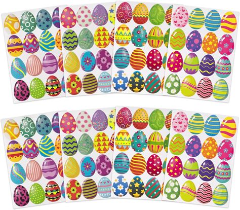 256pcs Easter Stickers Easter Eggs Happy Easter Self Adhesive Stickers