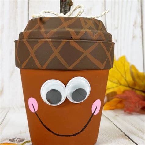 Flower Pot Acorn Craft For Kids - The Soccer Mom Blog