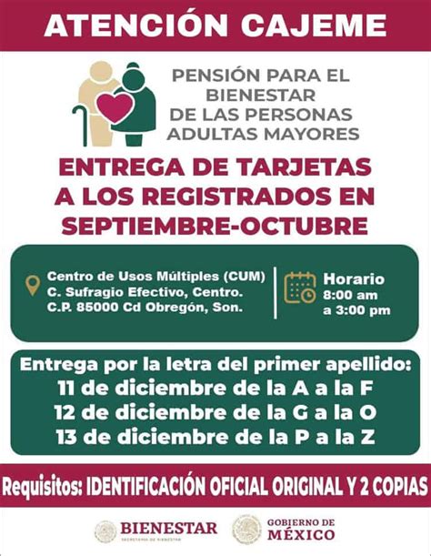 Diario Del Yaqui Toca En Cajeme Recoger La Tarjeta Bienestar A Los