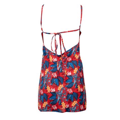 Robe Dos Nu Courte Col Carré Imprimé Fleurs Femme Tommy Hilfiger à