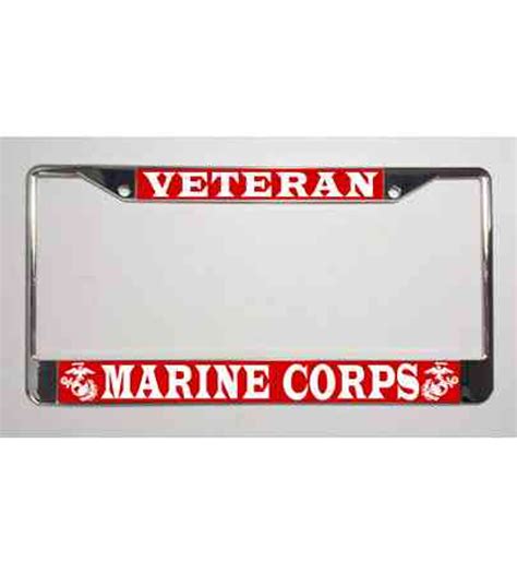 Marine Corps Veteran Metal License Plate Frame