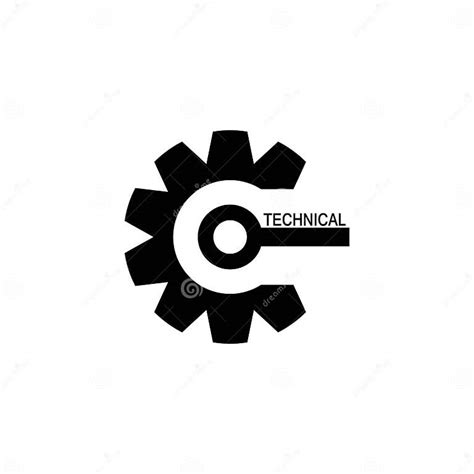 Technical Logo Design Vector Template Stock Vector - Illustration of ...