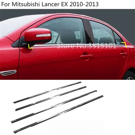 Car Cover Stick Stainless Steel Glass Window Garnish Pillar Column Trim