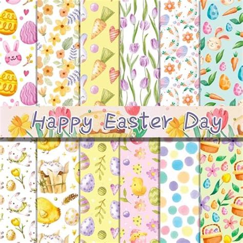 Amazon Welpurch 24 Sheet Easter Pattern Scrapbook Paper 12