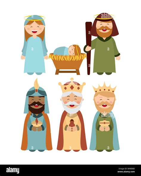 Christmas manger characters design, vector illustration eps10 graphic ...