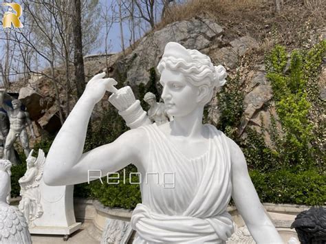 Life Size White Marble Greek Artemis Goddess Statue - Relong Art Sculpture