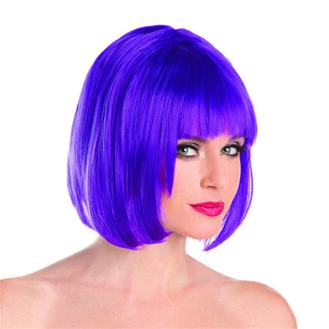 Purple Solid Color Short Bob Wig Short Bob Wigs Purple Hair Wigs