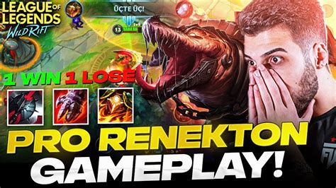 Wild Rift PRO RENEKTON GAMEPLAY BEST BUILD AND RUN 2 MAÇ MİD TOP