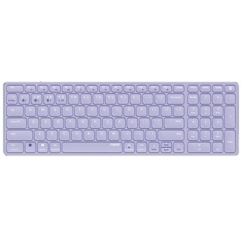 Teclado Rapoo E9700M Multi Mode Wireless Ultra Slim PT Roxo