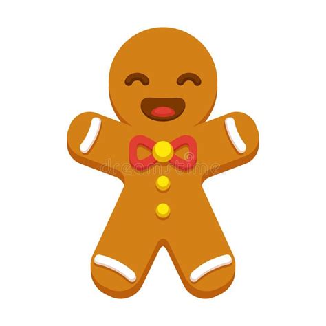 Gingerbread Man Cookie Happy Cartoon Gingerbread Man Cookie Christmas