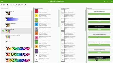 Color Styles Editor - Tape Label Studio