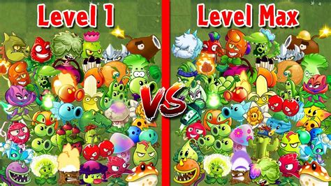 Pvz All Plants Level Vs Max Level Part Youtube