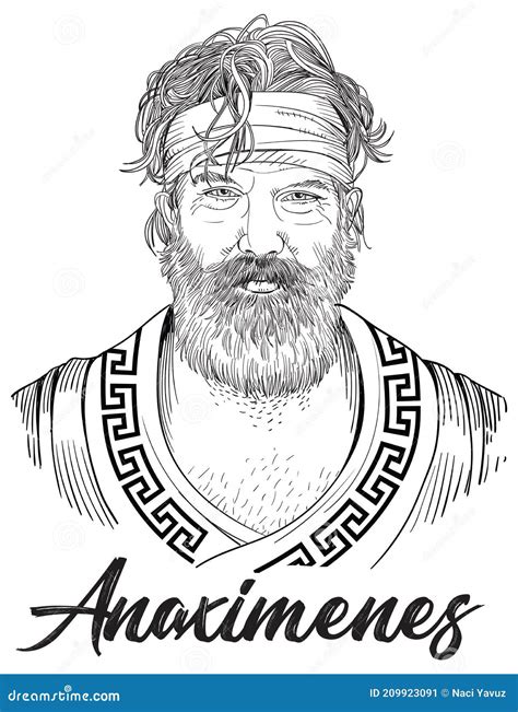 Anaximenes Ancient Greek Philosopher Vector Stock Vector