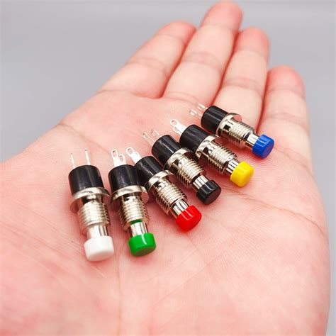 6pcs PBS 110 7MM Momentary Push Button Switch Press The Reset Switch