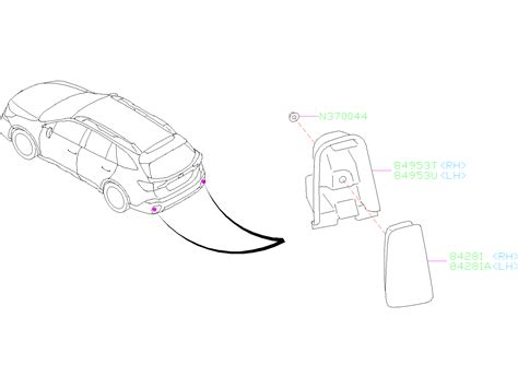 2019 Subaru Outback 2 5L CVT Limited W EyeSight Reflector Panel Left