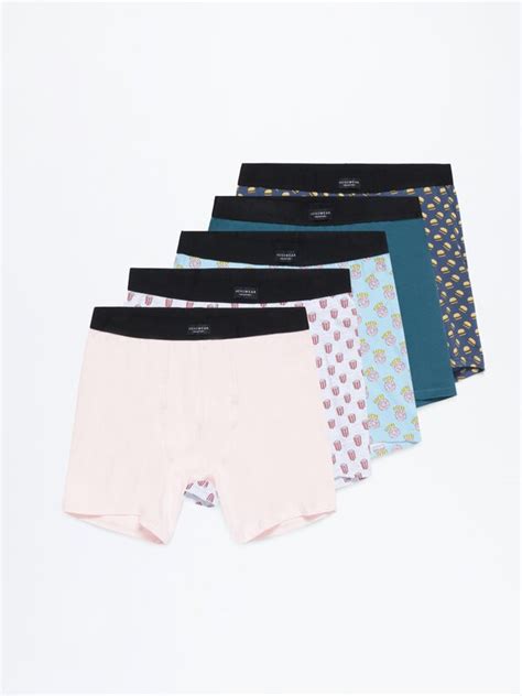 Pack Of 5 Assorted Long Boxers Underwear Pyjamas Man Lefties