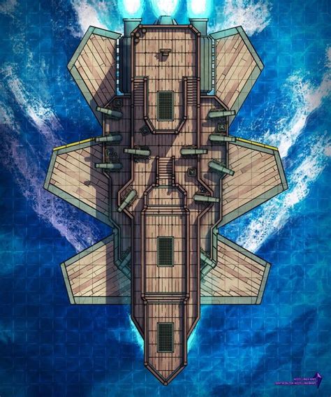 High Speed Improvised Airship Skiff 25x30 Dndmaps Fantasy Map