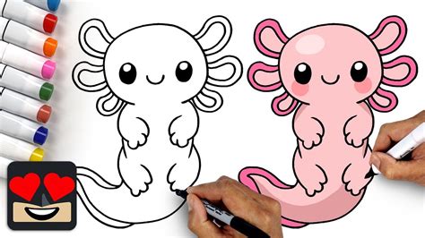 How To Draw An Axolotl Step By Step Tutorial YouTube